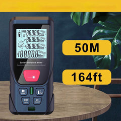 164ft Digital Laser Distance Meter with LCD for Measure Area and Volume