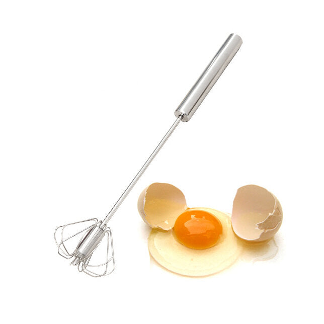 Stainless Steel Semi-automatic Whisk Egg Beater Mixer Stirrer Foamer Kitchen Tools