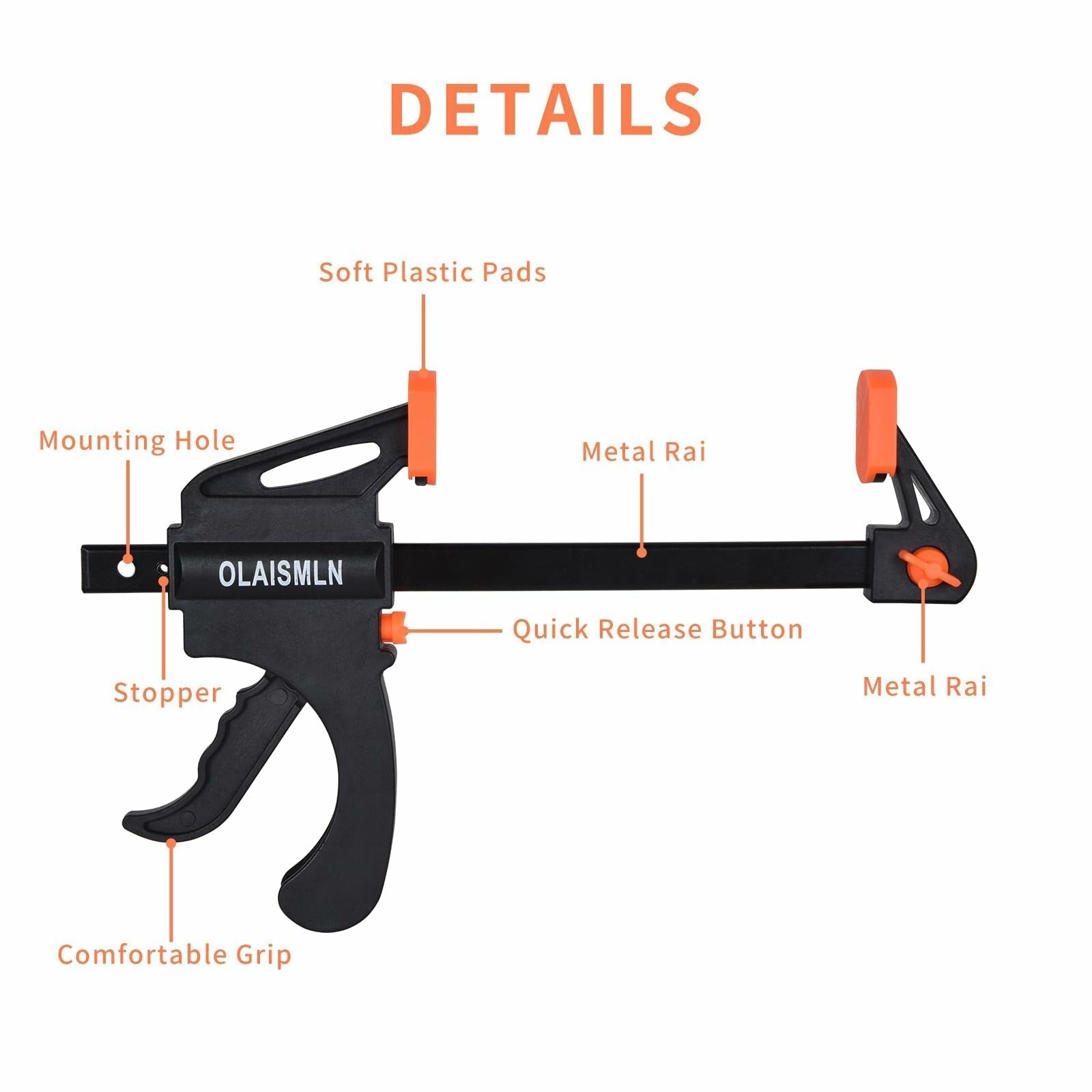 4-Pack Woodworking F Clamps - Heavy Duty, Quick Change, Easy One-Hand Operation, Ideal for DIY & Professional Projects