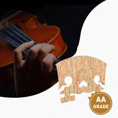 1PC Master AA Grade Snow Flake Like Maple Violin Bridge With E Ebony Inlay Fit For 4/4 Size Violin