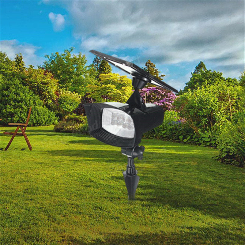 8 LED Pure White Solar Spot Lightt Outdooors Garden Lawn Landscape Path Lamp