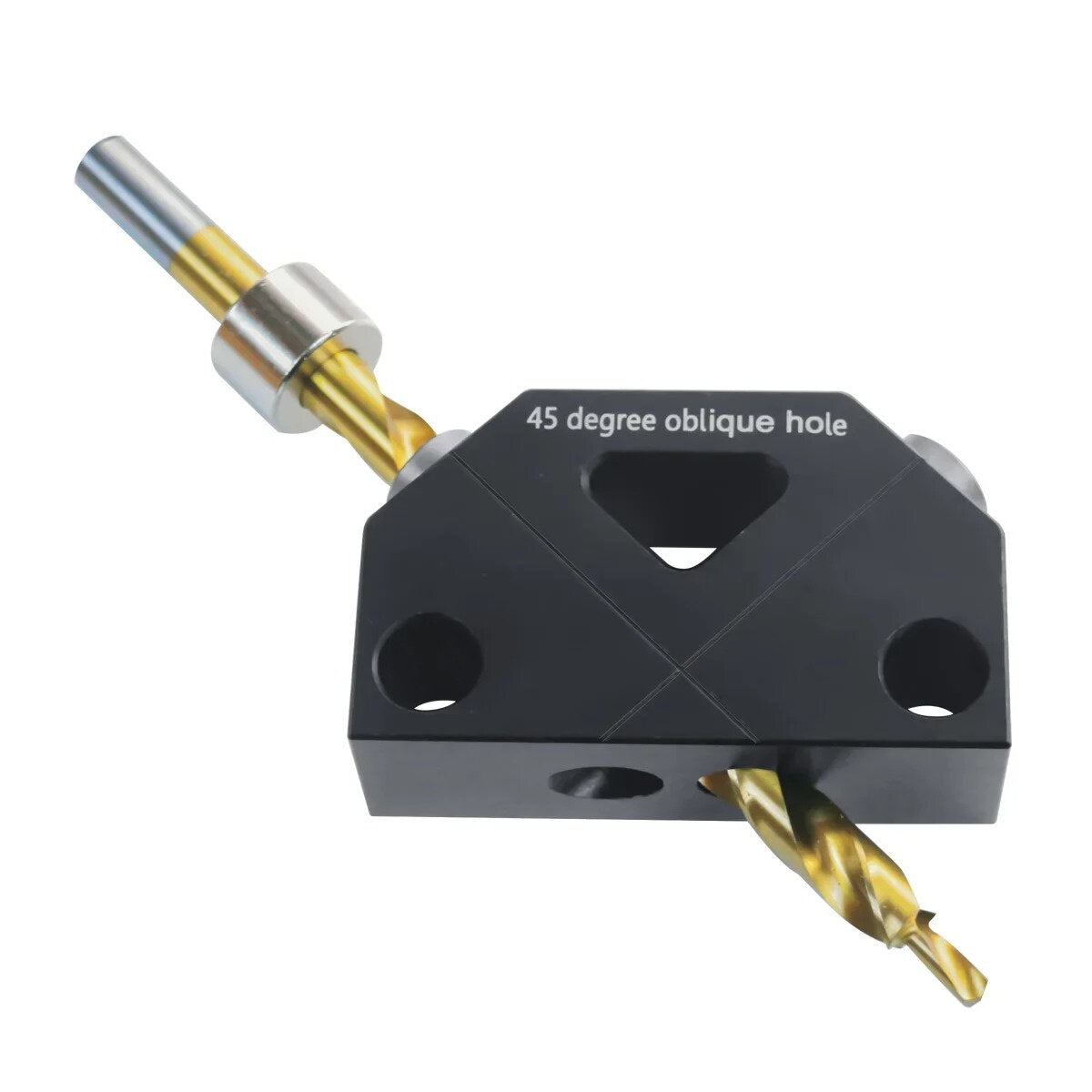 45-Degree Pocket Hole Jig Kit - Durable Aluminum, 9.5mm Drill Bit, Easy to Use Woodworking Tool for Precise Joints