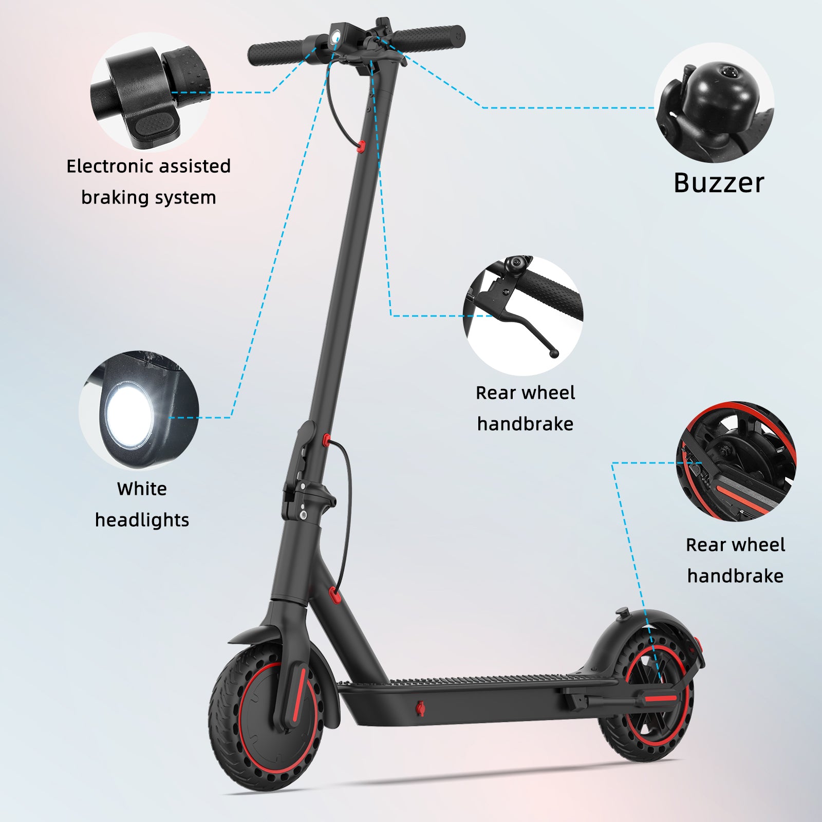 Pro Electric Scooter, 36V 10Ah Battery, 350W Motor, 8.5 Inch Tires, Top Speed 25-30KM/H, 120KG Max Load, Folding E-Scooter