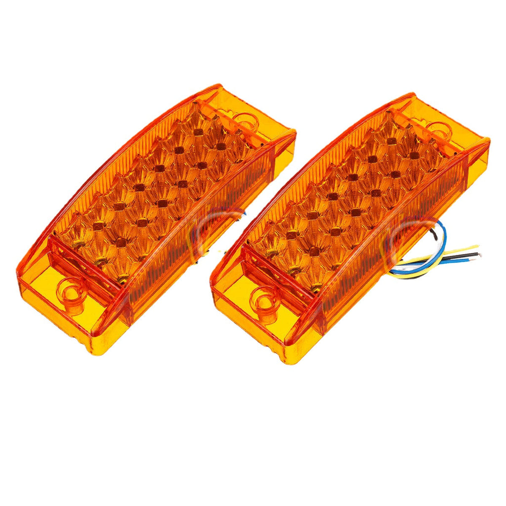 2PCS 21 LED Side Marker Lights Lamp for 12V 24V Truck Trailer Caravan Lorry Van