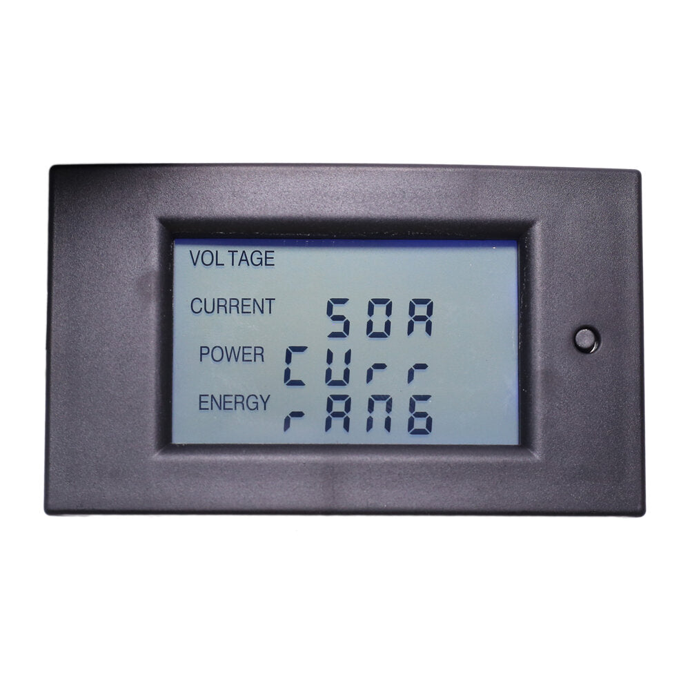 Voltmeter Ammeter 100V 100A Power Meter Electric Energy Meter Voltage Alarm with 75mV Shunt LCD Display Screen Circuit Monitor