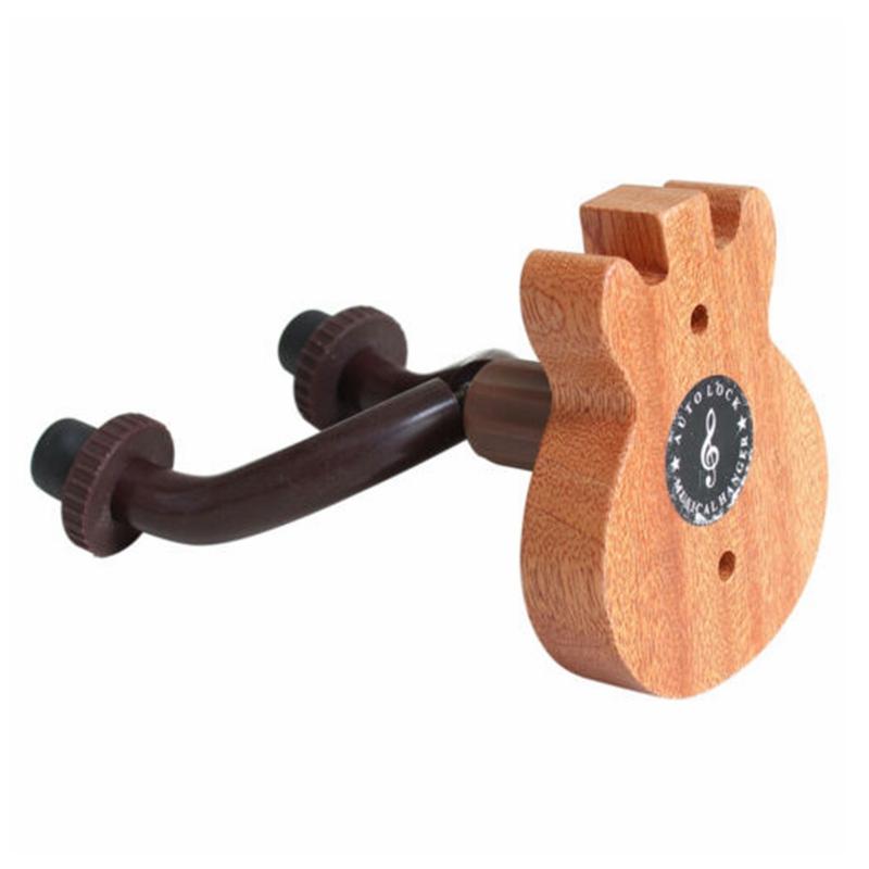 Flange FH-06S/06W Sapele Wood Wall Mount Acoustic Guitar Bass Violin Hanger Hook Guitar Stand