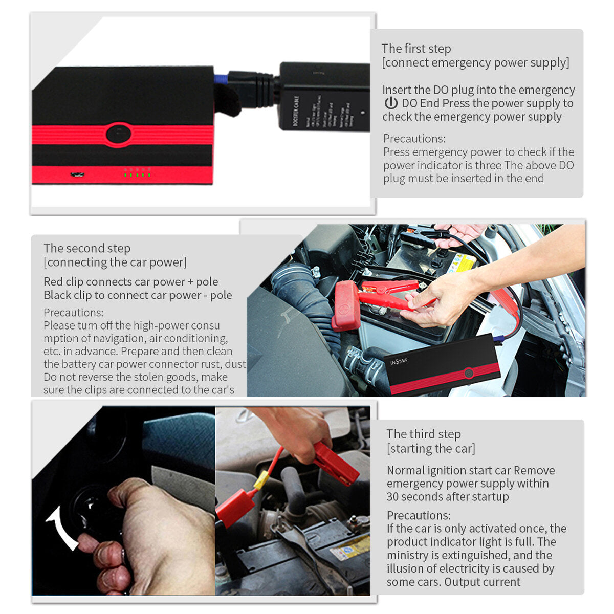12000mAh 700A Car Jump Starter Car Emergency Starting Power Booster Charger Bank