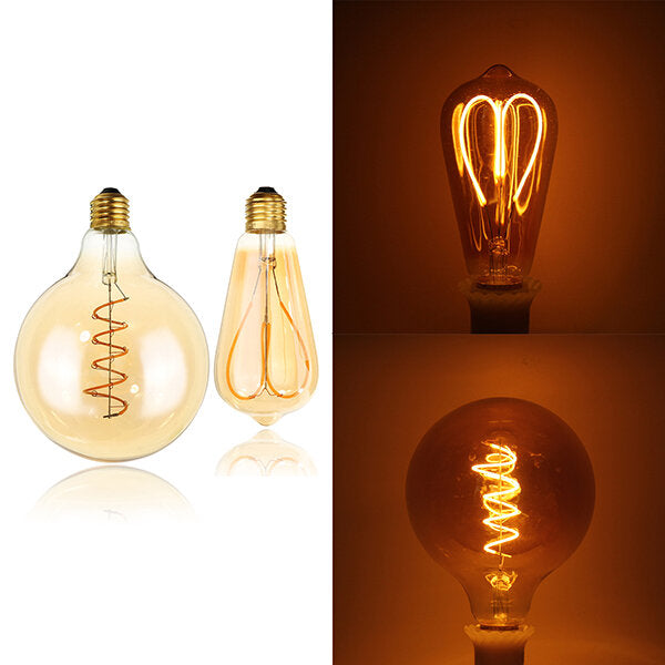 6W Dimmable Warm White Soft Filament LED Light Bulb for Holiday AC220V
