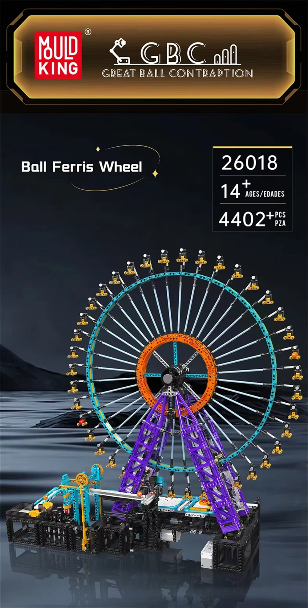 The Motorized Ball Ferris Wheel Building Block Brick Assembly Kit Kids Christmas Gift Toys