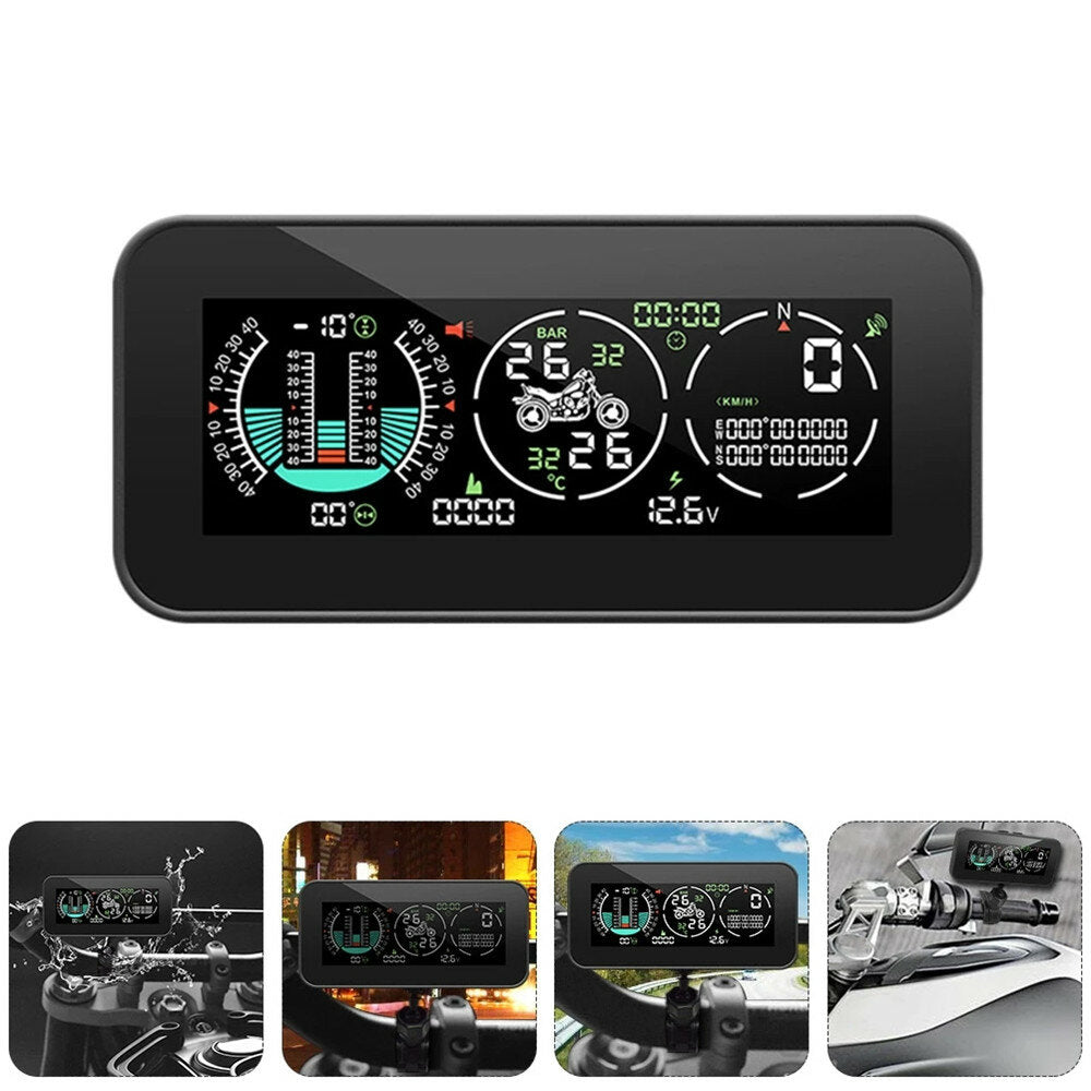 Monitor Tire Pressure Monitoring GPS Waterproof Gradienter Escort Instrument for Motorcycle
