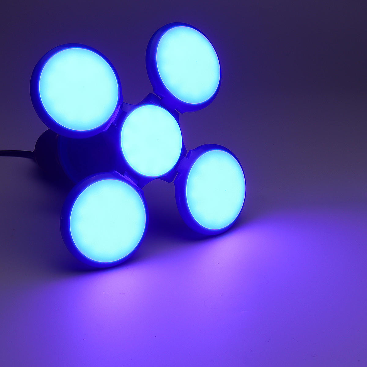 AC85-265V E27 30W 5730 SMD Five-leaves Foldable Football Shape  120 LED Light Bulb for Home Indoor Use