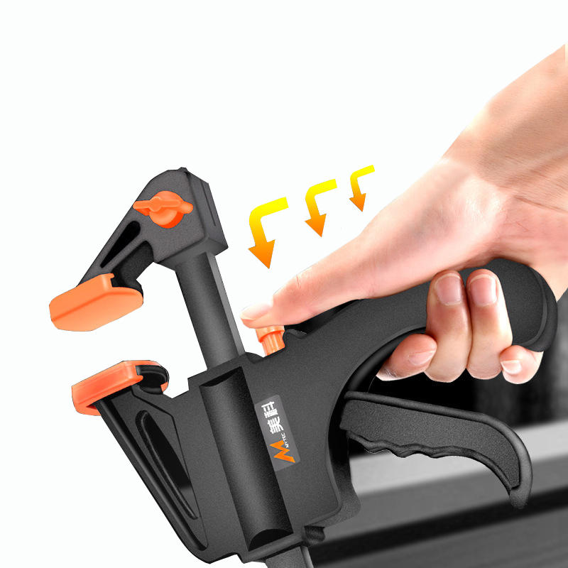 Woodworking F Clamp Clip Quick Ratchet Release Speed Squeeze Work Bar Kit Spreader Gadget Tools
