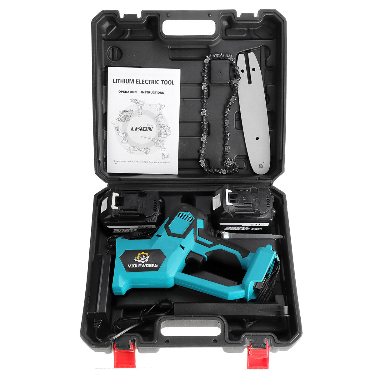 8 Inch Cordless Electric Chainsaws One-Hand Saw Chain Saw Woodworking Tool