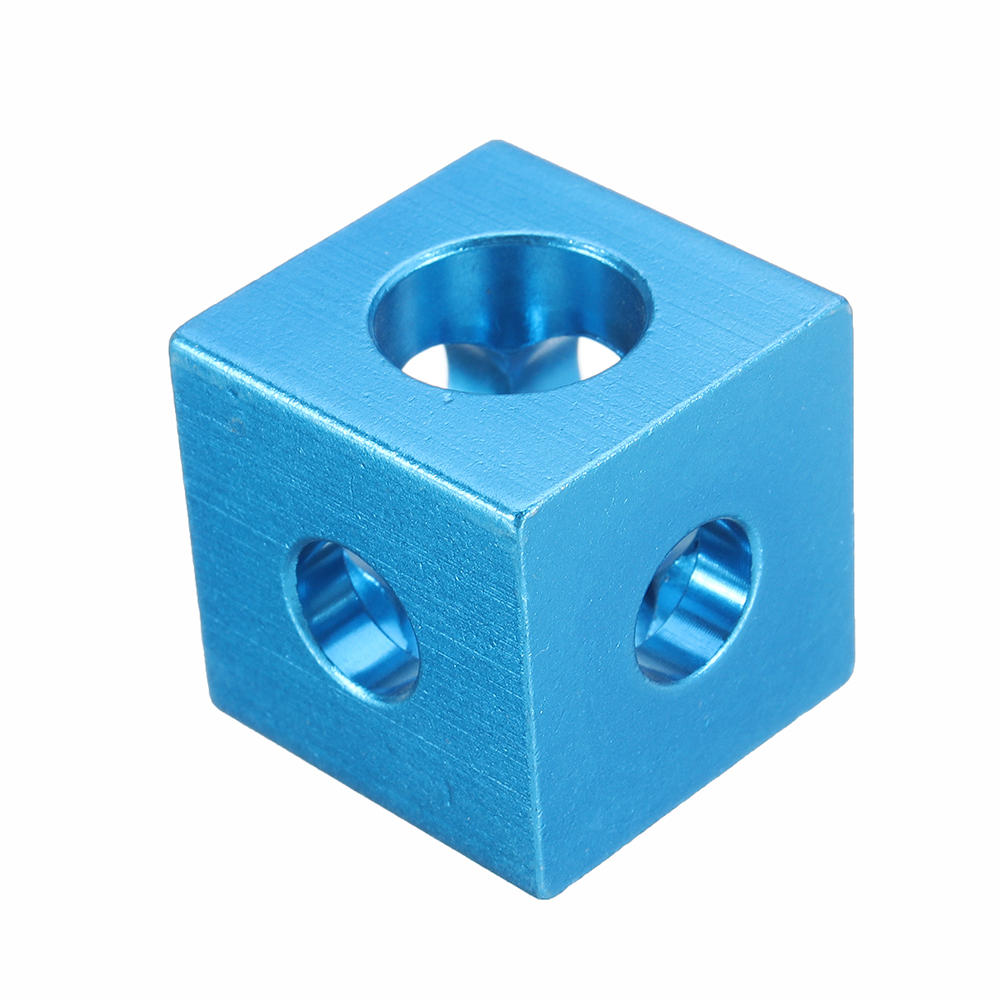Three Way Cube Connector for 2020 V-slot Aluminum Extrusions Profile Blue