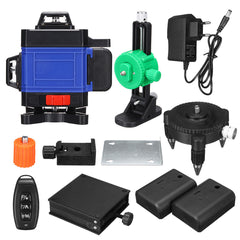 16 line Green Laser Level App Control 4D 360 H&V Cross Line Self Leveling Remote Control