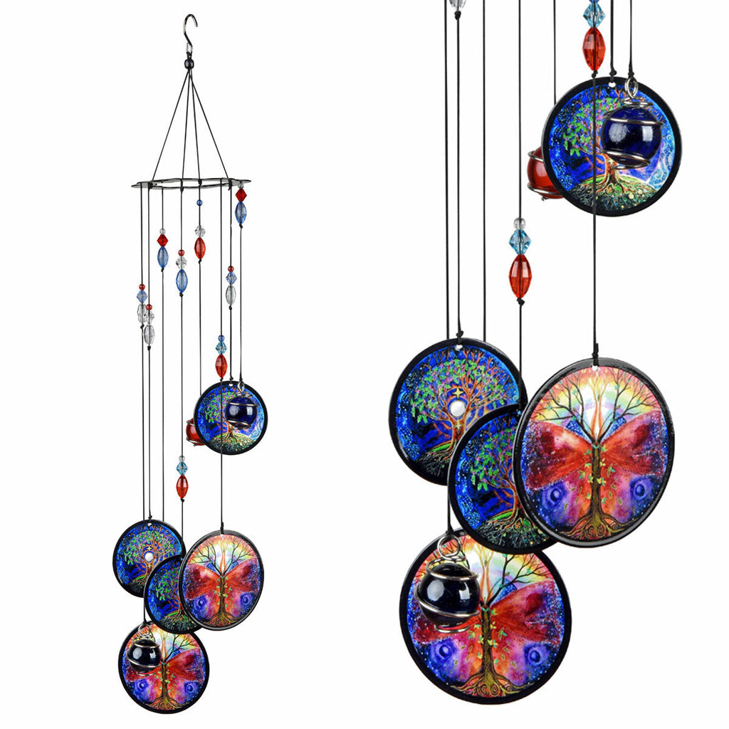 Wind Chime Life Of Tree Crystal Ball Prism Suncatcher Home Garden Decor Kid Gift