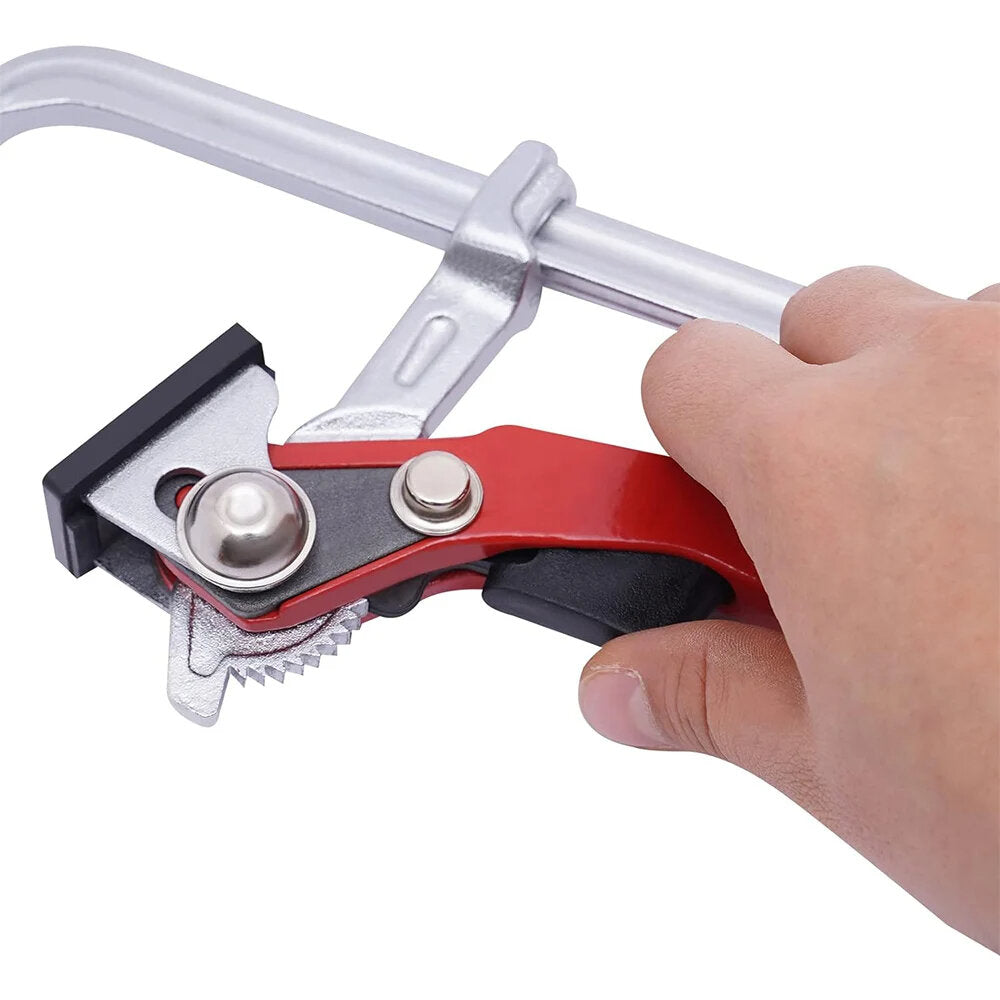 Quick Ratchet Track Saw Guide Rail Clamp for MFT Table & Festool, 120/200/300mm, Zinc Alloy & Steel, 220KG Clamping Force