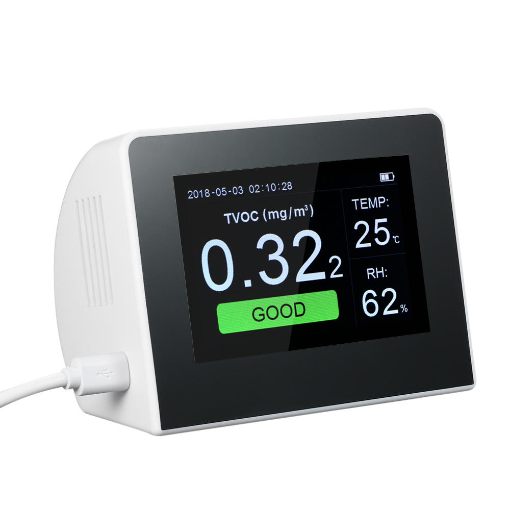 Digital Multifunctional Gas Analyzer Air Quality Tester Indoor/Outdoor CO2 Meter HCHO & TVOC Detector Monitor
