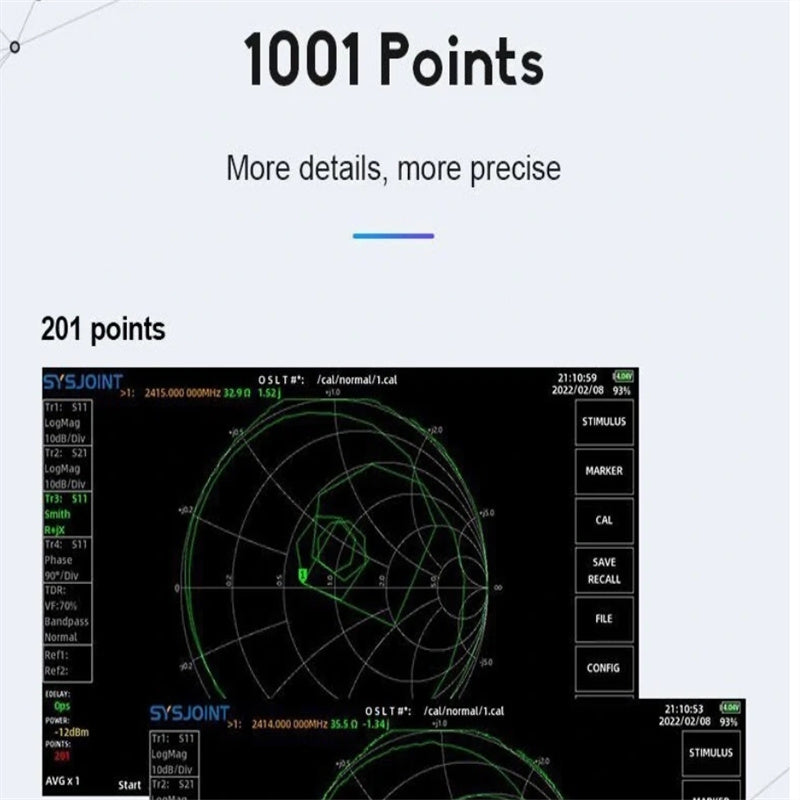 50KHz-4400MHz Vector Network Analyzer 7 inch Touch Screen 100db Dynamic NanoVNA Vector Network Analyzer