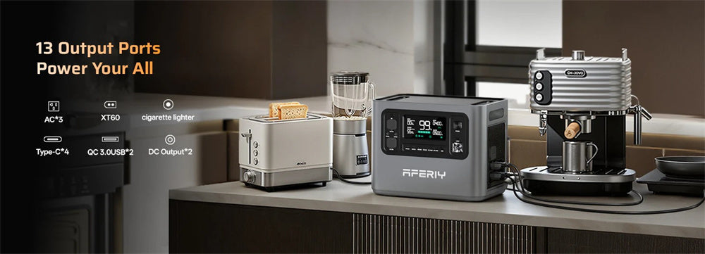 2800W 2048Wh LiFePO4 Portable Power Station, Optional Expansion Battery, 1200W Solar Input, App Control & UPS Backup