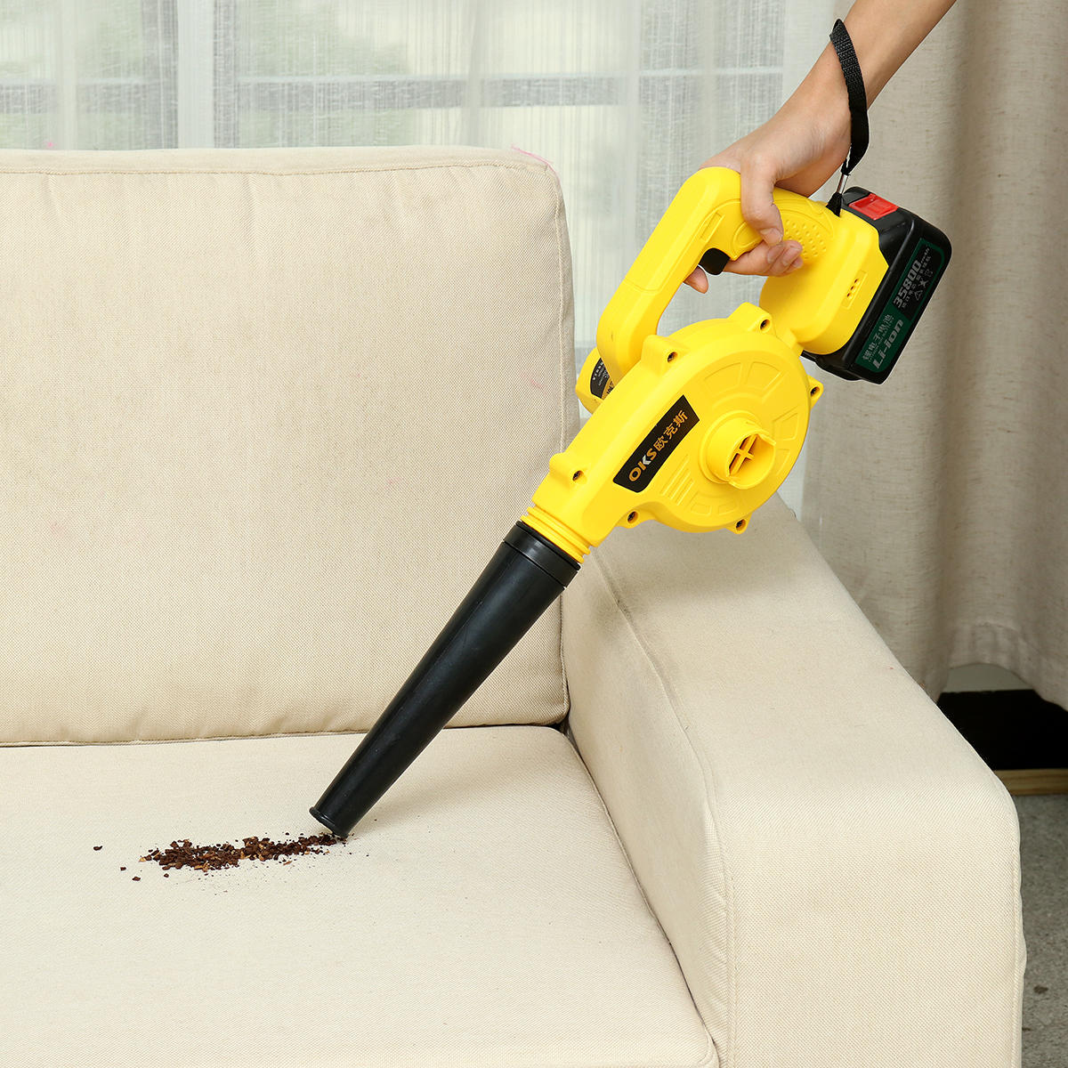 2IN1 55800mAh Cordless Blower & Air Vacuum Dust Leaf Cleaner Handheld 2 Lithium Battery