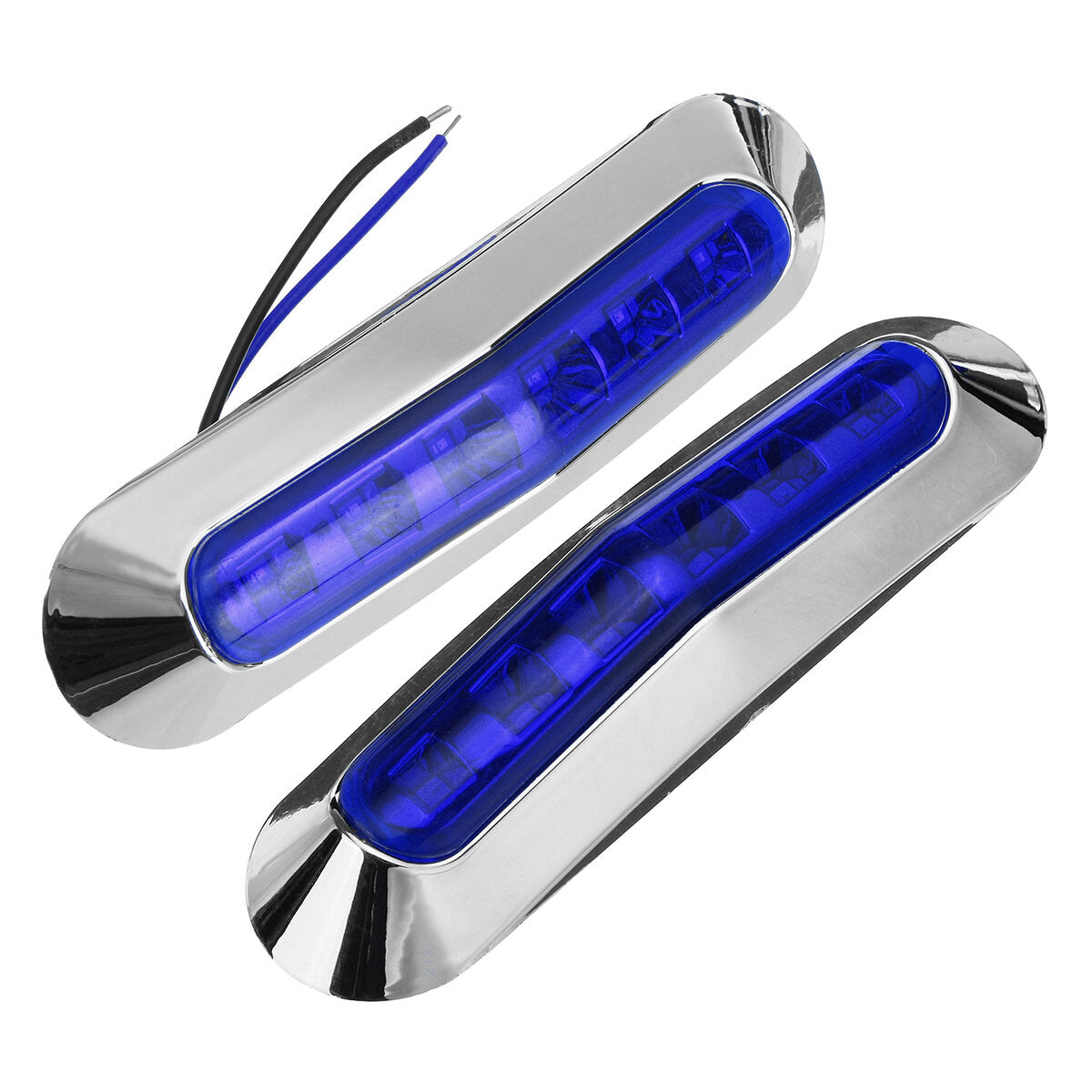 2PCS 6LED Side Marker Lights Lamp 12V 24V for Truck Trailer Caravan Lorry Van