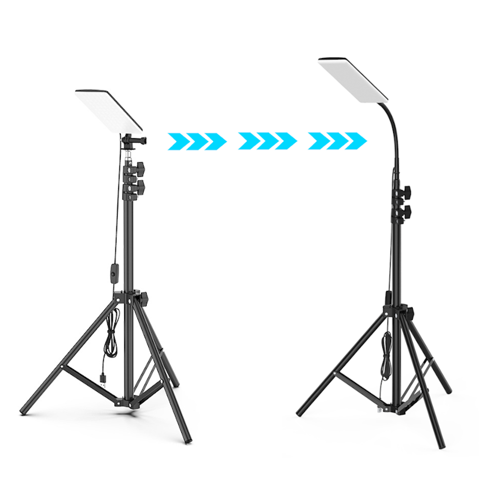 Upgraded Head 84*LED 1.8m Adjustable Tripod Stand Light Portable Outdoor LED Work Lamp Photography Fill Emergency Camping Lantern