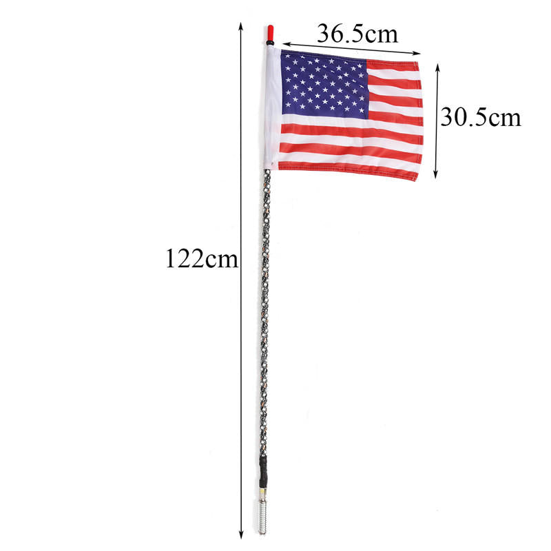 12V 3FT/4FT bluetooth LED Flagpole Light 6000 Colors 200 Modes APP Controll For UTV ATV Moto Accessories