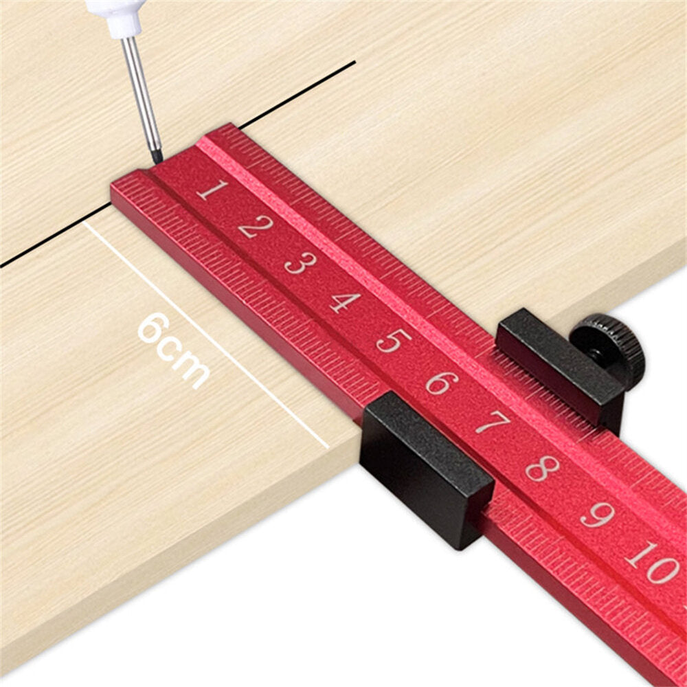 High Precision Aluminum Positioning Ruler - Durable 4.5mm Thick, Metric & Imperial Scales, Multiple Sizes for Woodworking