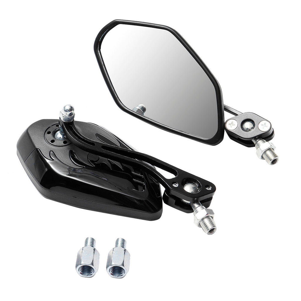 8/10mm Universal Motorcycle Motorbike Scooter Rear View Side Back Mirrors