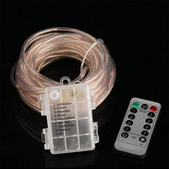 3M USB+Power Supply LED Matte Hose String Light Copper Wire Tube Strip Lamp Remote Control