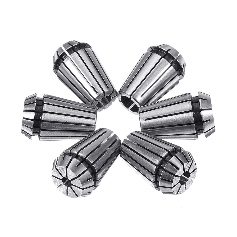 6pcs ER20 1/8-9/32 Inch Chuck Collet Spring Collet Set for CNC Milling Lathe Tool