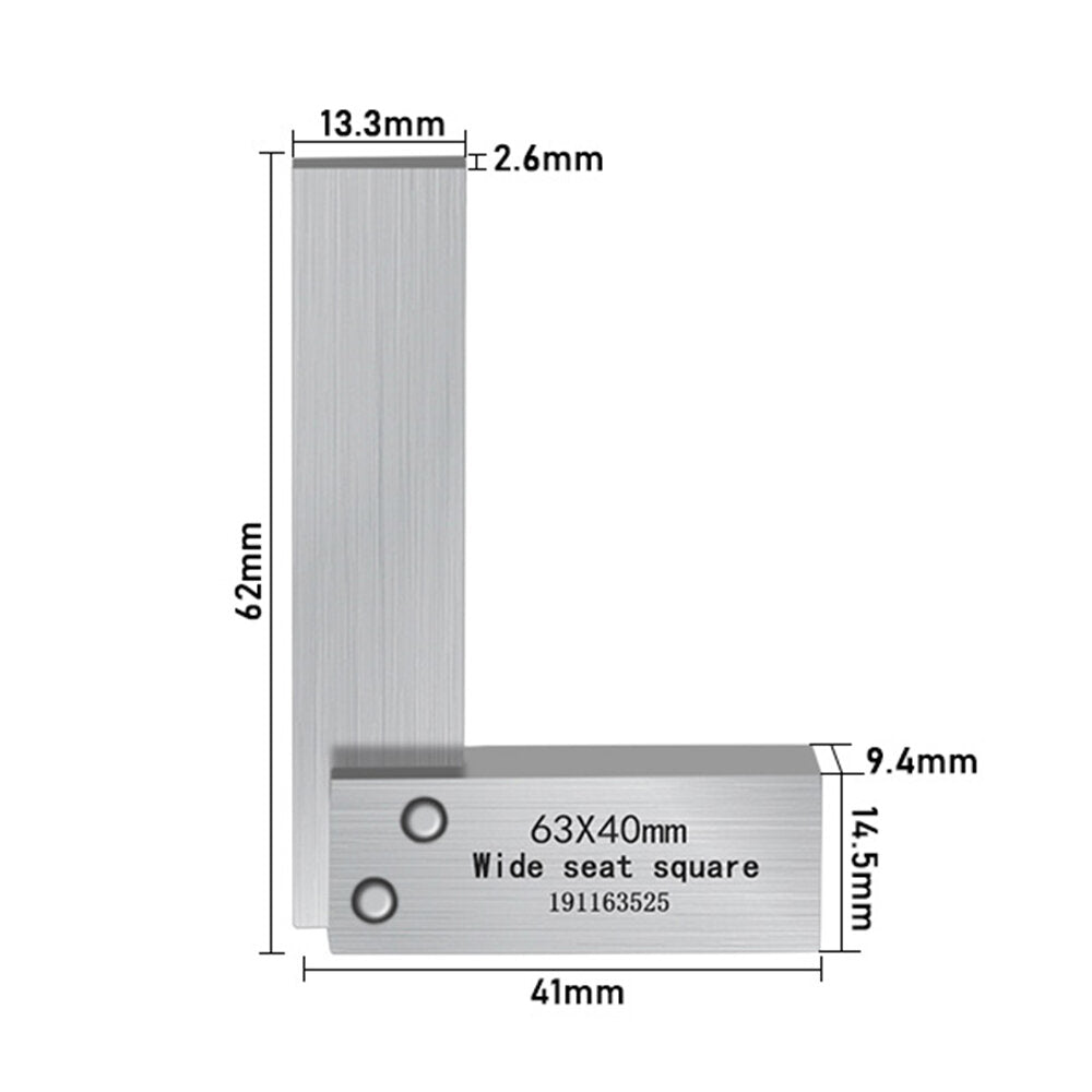 High-Quality Stainless Steel Angle Gauge for Accurate Measurement in Woodworking & Workshop - 63mm to 125mm Sizes Available