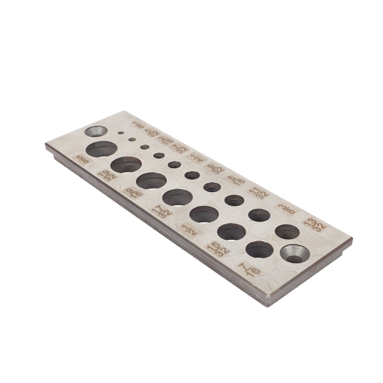 Steel Dowel Plate Maker with 17 Holes for Woodworking - Metric & Imperial Sizes, Perfect for Hardwood & Softwood