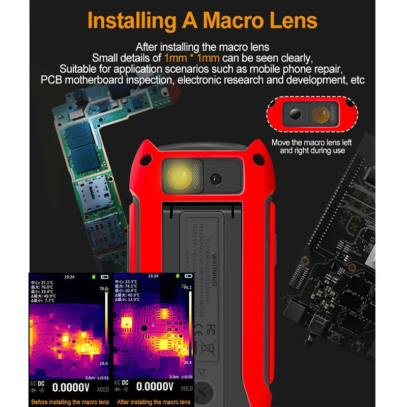 GreenZech Fusion-15 Pro | 256x192 HD Thermal Imaging Multimeter | Professional 2-in-1 Diagnostic Workstation
