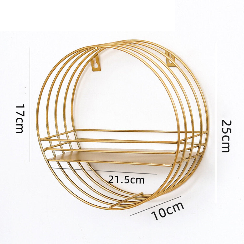 Wall Shelves Rack Metal Storage Iron Cube Shelf Hexagonal Grid Bedroom Shelving