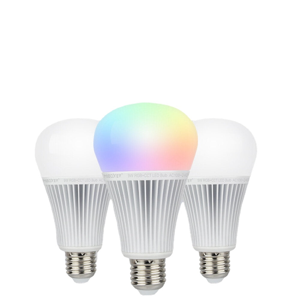 9W DMX512 RGB+CCT E27 Smart Bulb 2.4G APP Voice Control LED Light AC100-240V
