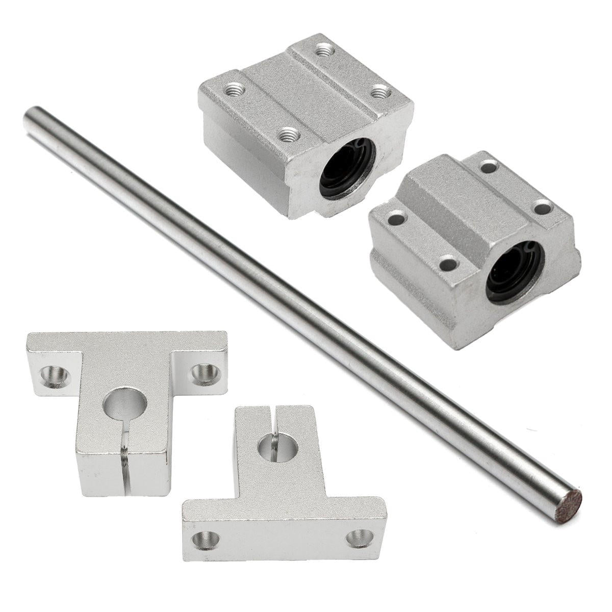 8mm Shaft Optical Linear Rail 300/400/600mm Length SCS8UU/SK8 Guide Support CNC Set