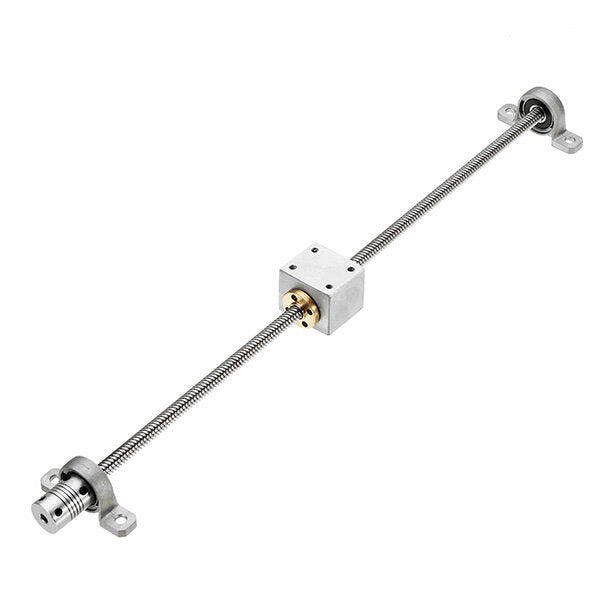 400mm Lead Screw Set with Nut Housing Bracket Mounted Ball Bearing and Shaft Coupling
