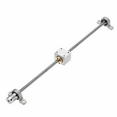400mm Lead Screw Set with Nut Housing Bracket Mounted Ball Bearing and Shaft Coupling