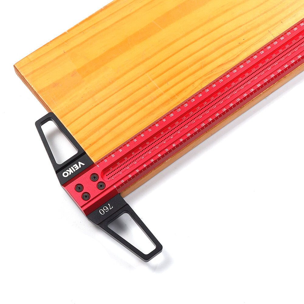 TS Precision Woodworking Line Scriber T-Ruler, Aluminum Alloy, 300-760mm, Durable Marking Gauge for Hole Positioning