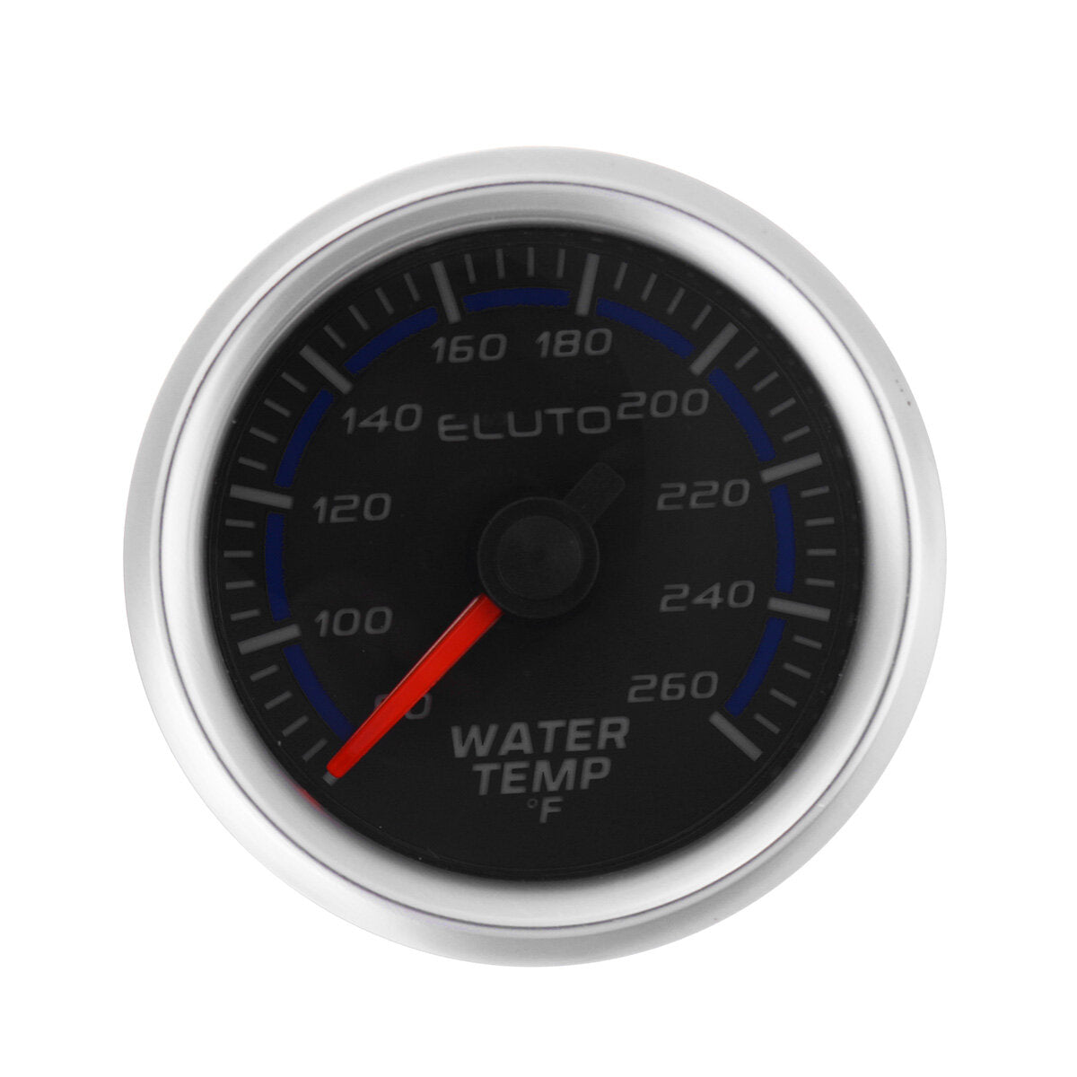 2" 52mm 80-260F Water Temperature Gauge Blue LED Black Face Car Meter + Sensor