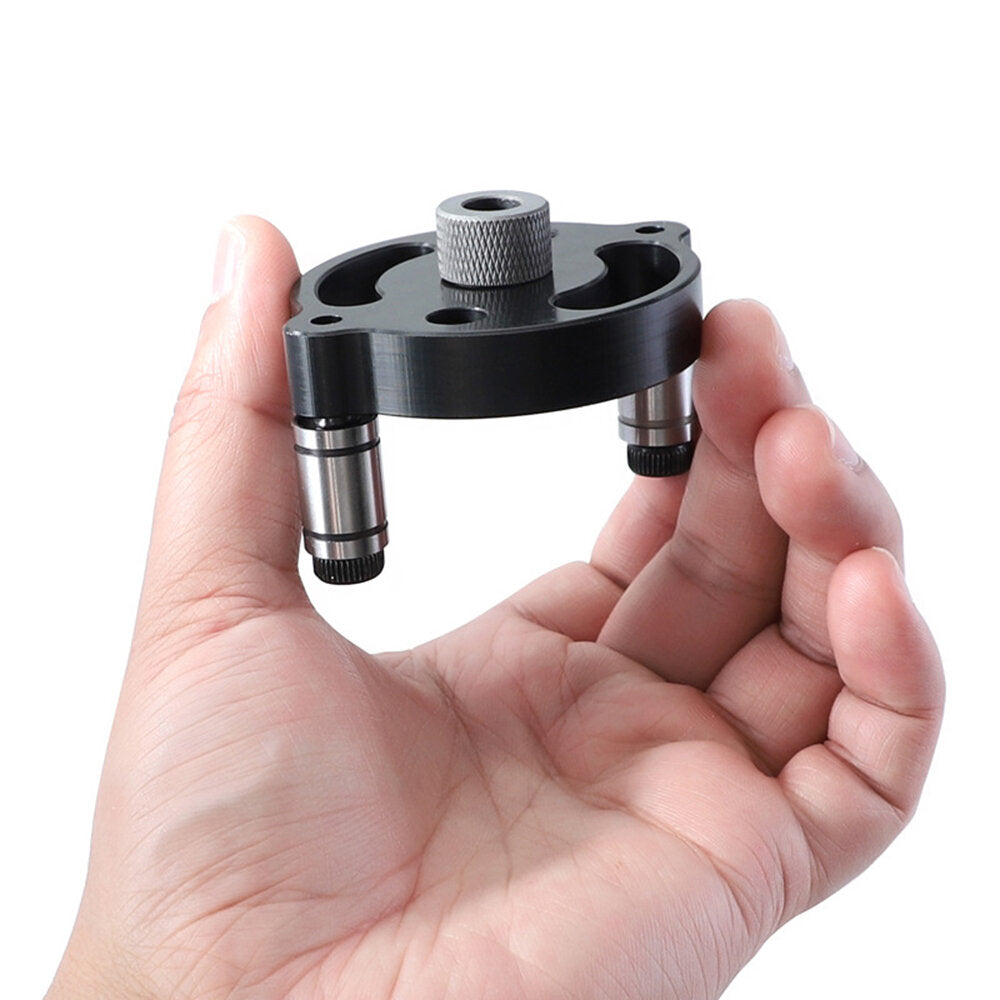 Single Hole Positioning Puncher for Woodworking with Drill Bit Sets, 3-10mm, Red/Black, Precise & Versatile Tool