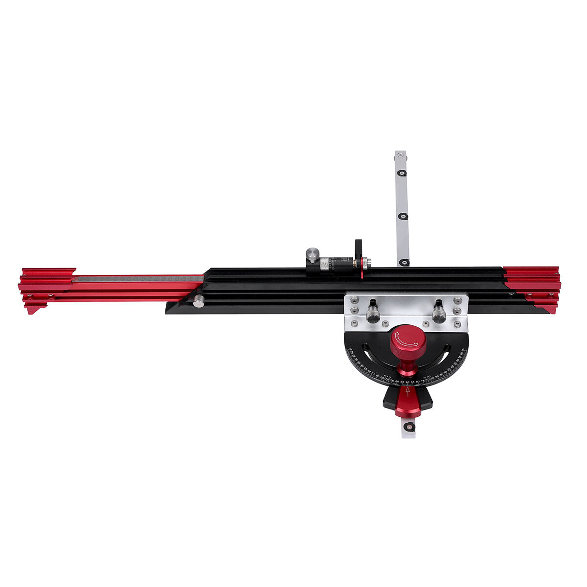 Adjustable Woodworking Tool with Laser Scale, Ergonomic Design, 15-90° Angles, Safe Push Handle, Compatible with Saws & Carvers