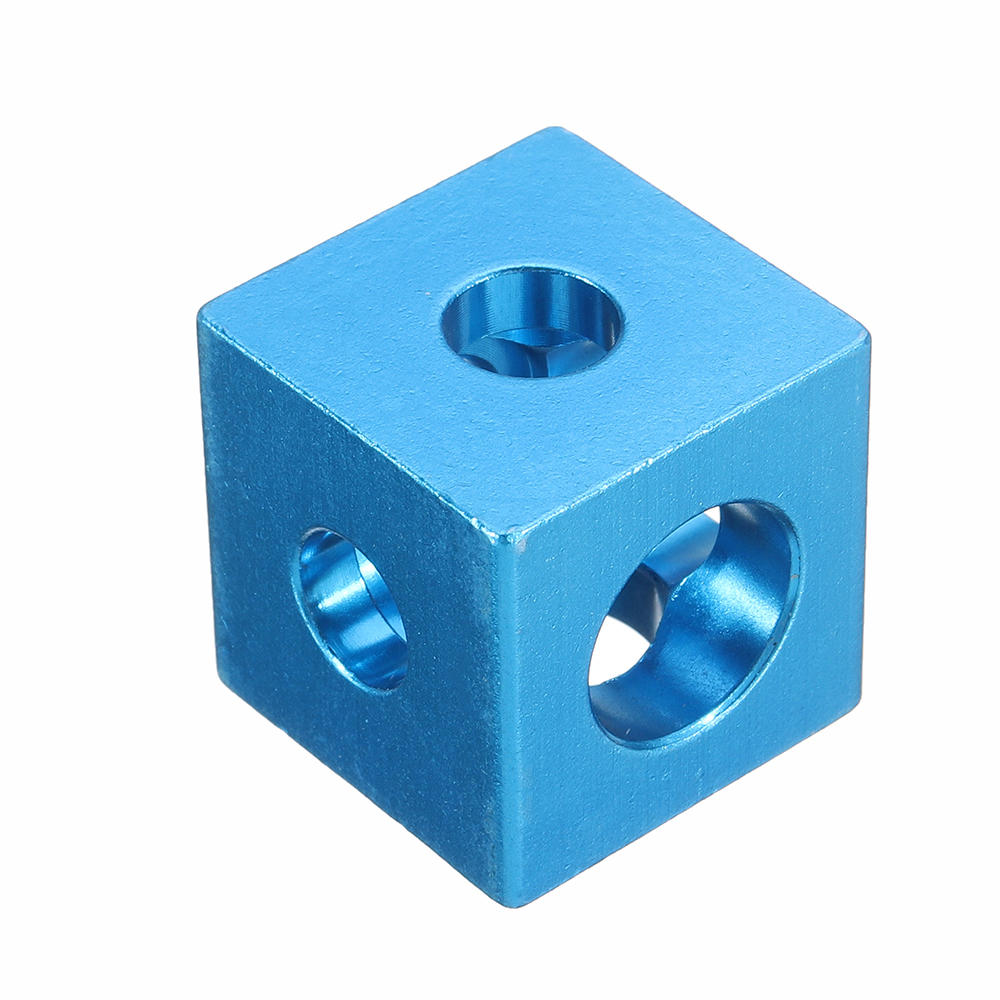 Three Way Cube Connector for 2020 V-slot Aluminum Extrusions Profile Blue