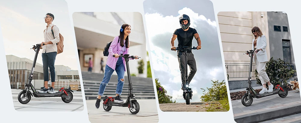 Electric Scooter 10Ah 48V 800W Motor Recommended Top Speed 25KM/H 10in Folding Moped Electric Scooter 45KM Mileage Electric Scooter Max Load 150Kg