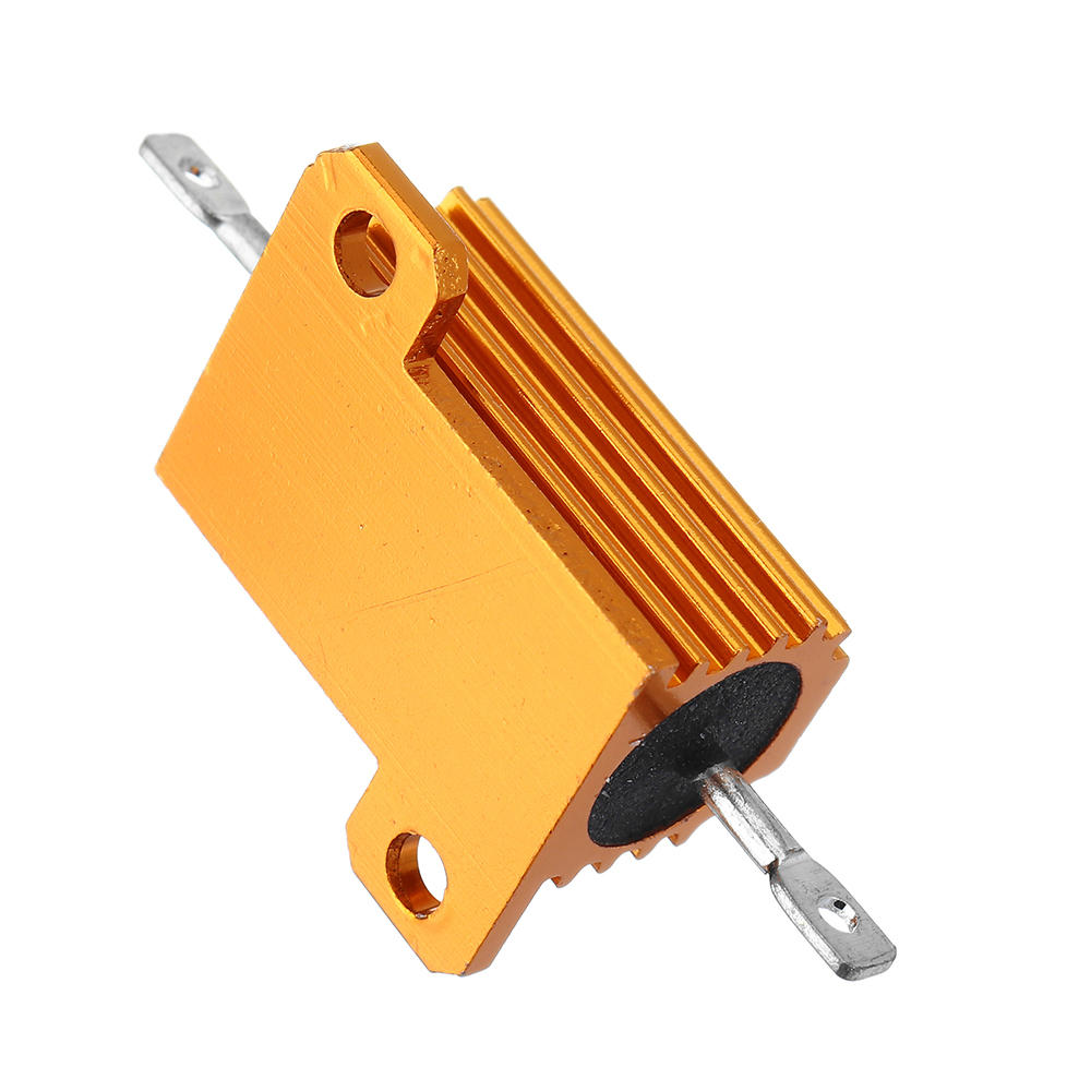 RX24 25W 1KR 1KRJ Metal Aluminum Case High Power Resistor Golden Metal Shell Case Heatsink Resistance Resistor