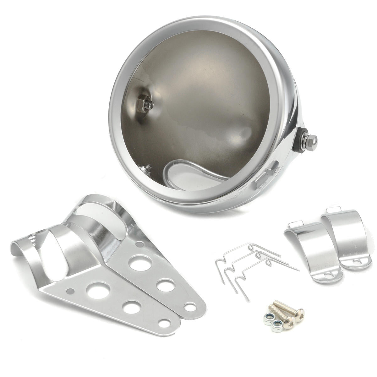5.75 inches Motorcycle Round Headlight Lamp Bucket Housing Shell+Clamp For Harley