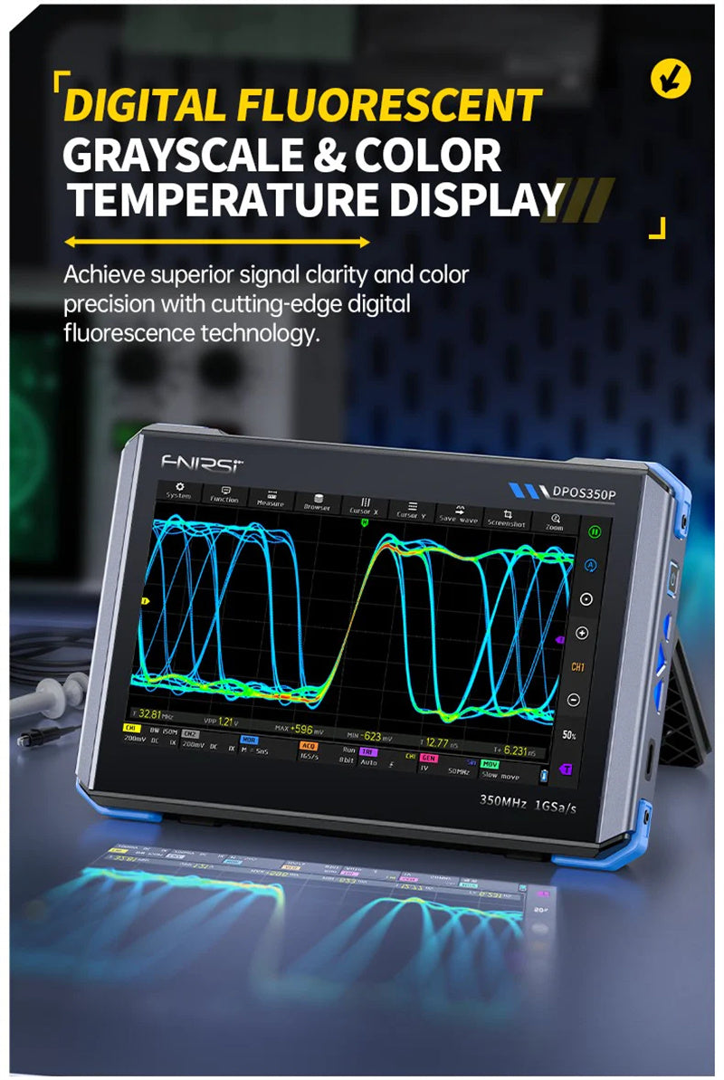 4-IN-1 350MHz 1GSPS Tablet Oscilloscope Signal Generator Spectrum Analyzer Frequency Response Analyzer