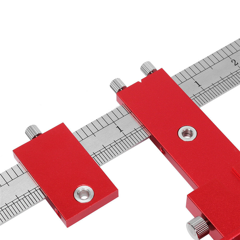 Red Aluminum Alloy Cabinet Hardware Jig with 5mm Drill Guide for Easy Handle Installation